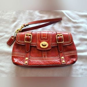 Coach leather wristlet